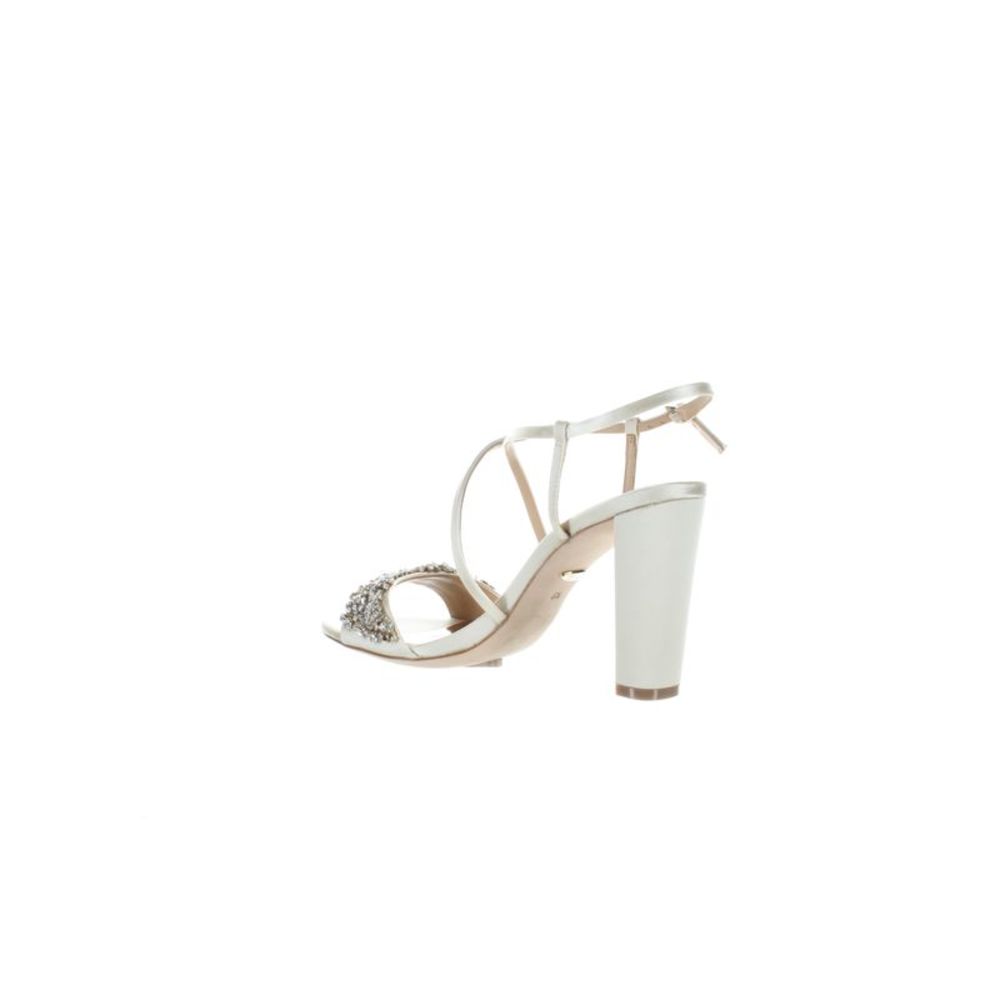 Badgley Mischka Womens Carolyn White Ankle Strap Heels Size 6.5 Medium (B, M) - Picture 3 of 4